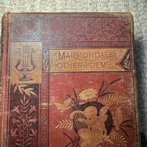 Antique 1885 Marmondale Poems Book Victorian Decorative Cloth Bound